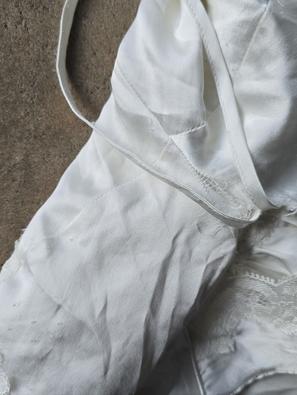 Vintage Y2K Victoria's Secret Slip Dress Gown Maxi Satin Lace White Small - Picture 4 of 9
